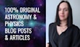 write articles on environmental science and astronomy