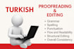 proofread and edit your turkish content