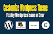 install wordpress themes and customize, responsive website design, or redesign