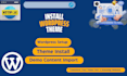 install any wordpress theme and fix wp issues