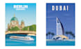 building vector art illustration poster design