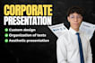 design a minimalist corporate presentation