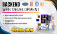 fix backend with php and build website with html, javascript
