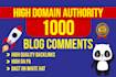 create 1000 high da dofollow blog comment backlinks