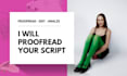 revise, proofread and analyze your script