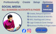 create optimized facebook business page with logo and cover