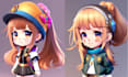 draw cute pngtuber,  vtuber model, live2d chibi art giftuber streaming for rig