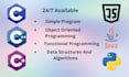 do task in c cpp java csharp and python programming