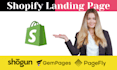 shopify product landing page by gempages, pagefly and shogun
