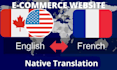 translate and edit your ecommerce website natively in english and french