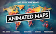 create a professional cinematic map animation