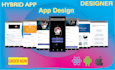 create mobile app design in figma or mobile app ui design