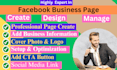create, setup, manage facebook business page professionally