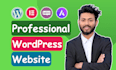design wordpress business website or ecommerce online store with elementor pro