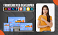 be your front end web developer using HTML,CSS, bootstrap,react js and jquery