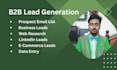 b2b lead generation, data entry, web research