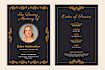 design a beautiful and respectful funeral or memorial program