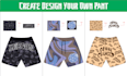 do design of a short pants pattern, custom, clothing