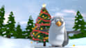 make funny penguin christmas and new year video