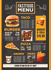 design static tv screen menu or digital menu TV menu board for restaurant