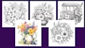 create HD quality greyscale coloring book pages