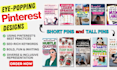 design eye catching, SEO optimized pinterest pins