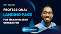 make a SEO landing page for maximum leads generation