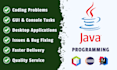 code java programming task, javafx, java swing, java gui project