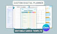 custom editable planner, calendar, and journal designs on canva