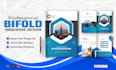 design marketing bifold or trifold brochure ,leaflet, one pager and sales flyer