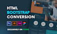convert psd to html, figma to html, xd to html responsive bootstrap 5 website