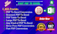 do fast PDF to excel