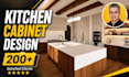 do custom 3d kitchen design with layout and rendering