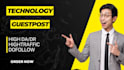 do tech guest post on high da 40 to 90 plus