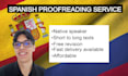 proofread and edit any spanish translations