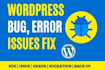 fix wordpress issues, theme issues or plugin issues