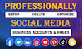 perfectly social media account create and set up pages