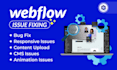 fix your webflow website, bugs, and responsive issues