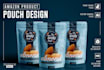 create product pouch design, mylar bag, stand up pouch bag