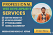 build custom websites, web apps and backend apis