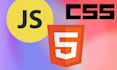 build a responsive websites using HTML CSS and js