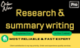 do case study analysis, research and summary writing on any topic