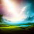 make a fantasy landscape, background illustration