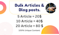 write bulk SEO articles, blog posts, and web content