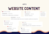 write your website content