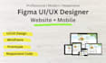 do website UI UX mobile app UI UX design dashboards in figma