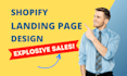create shopify product landing page with pagefly or gempages
