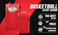 3d sublimation basketball jersey design with animation