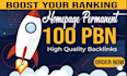 create 100 homepage permanent backlinks with da50plus