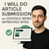 do article submission on google news approved sites